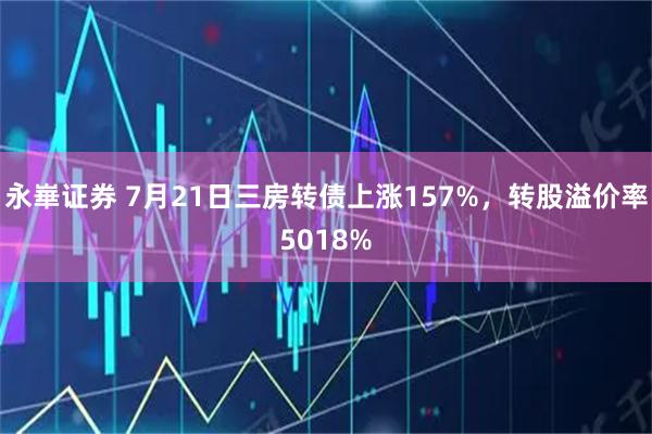 永崋证券 7月21日三房转债上涨157%，转股溢价率5018%